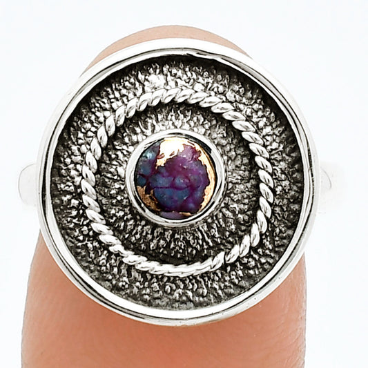 Copper Purple Turquoise - Arizona Ring size-8 R-1439 SDR244355