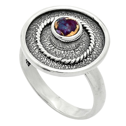 Copper Purple Turquoise - Arizona Ring size-8 R-1439 SDR244355