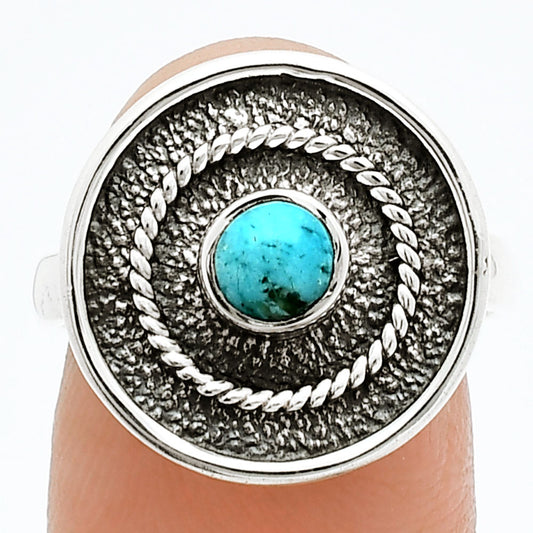 Natural Rare Turquoise Nevada Aztec Mt Ring size-7.5 R-1439 SDR244357