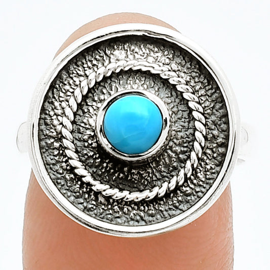 Natural Rare Turquoise Nevada Aztec Mt Ring size-7.5 R-1439 SDR244358