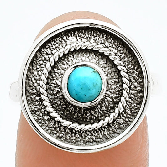 Natural Turquoise Nevada Aztec Mt Ring size-8 R-1439 SDR244361