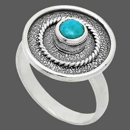 Natural Turquoise Nevada Aztec Mt Ring size-8 R-1439 SDR244361