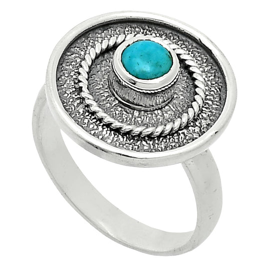 Natural Turquoise Nevada Aztec Mt Ring size-8 R-1439 SDR244361