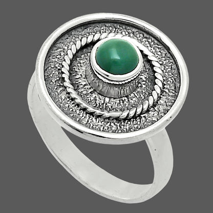 Natural Rare Turquoise Nevada Aztec Mt Ring size-7.5 R-1439 SDR244362
