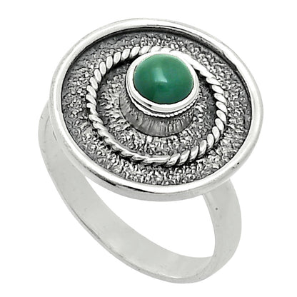 Natural Rare Turquoise Nevada Aztec Mt Ring size-7.5 R-1439 SDR244362