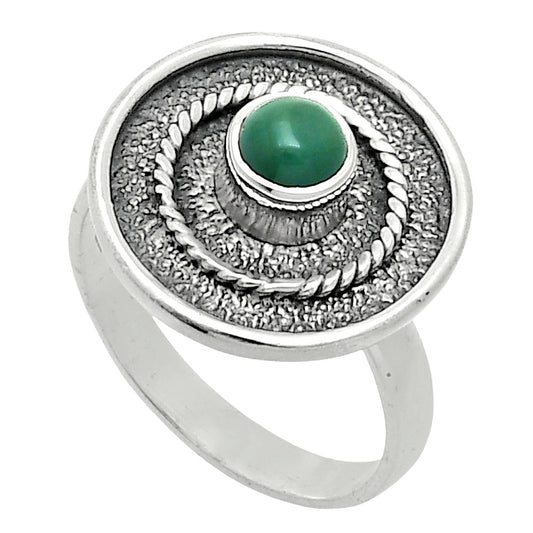 Natural Rare Turquoise Nevada Aztec Mt Ring size-7.5 R-1439 SDR244362