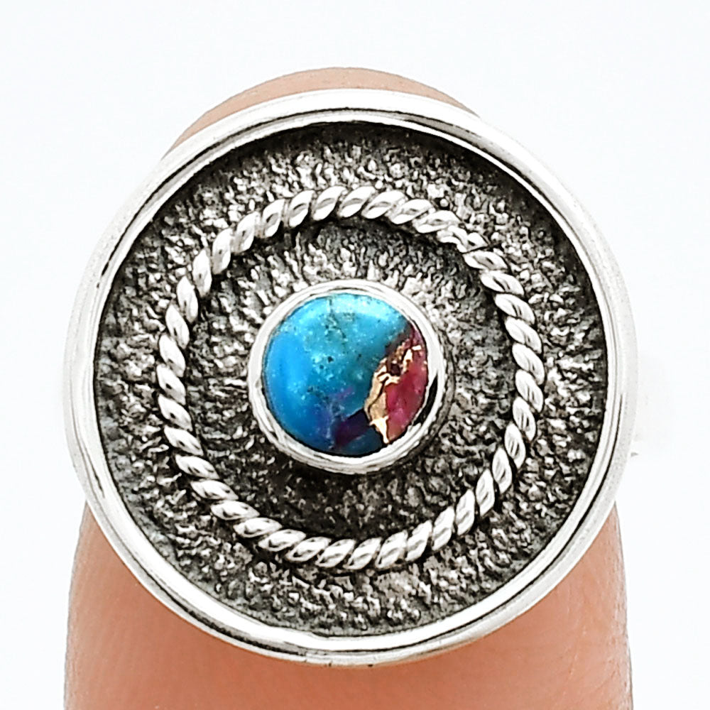 Kingman Pink Dahlia Turquoise Ring size-6 R-1439 SDR244363