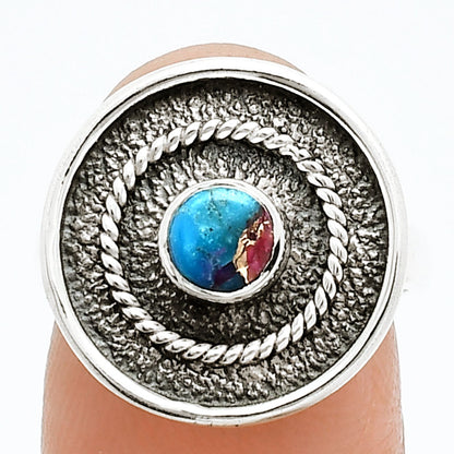 Kingman Pink Dahlia Turquoise Ring size-6 R-1439 SDR244363