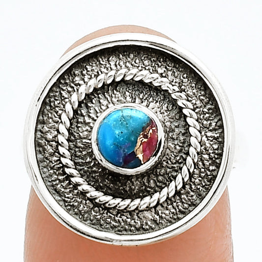 Kingman Pink Dahlia Turquoise Ring size-6 R-1439 SDR244363
