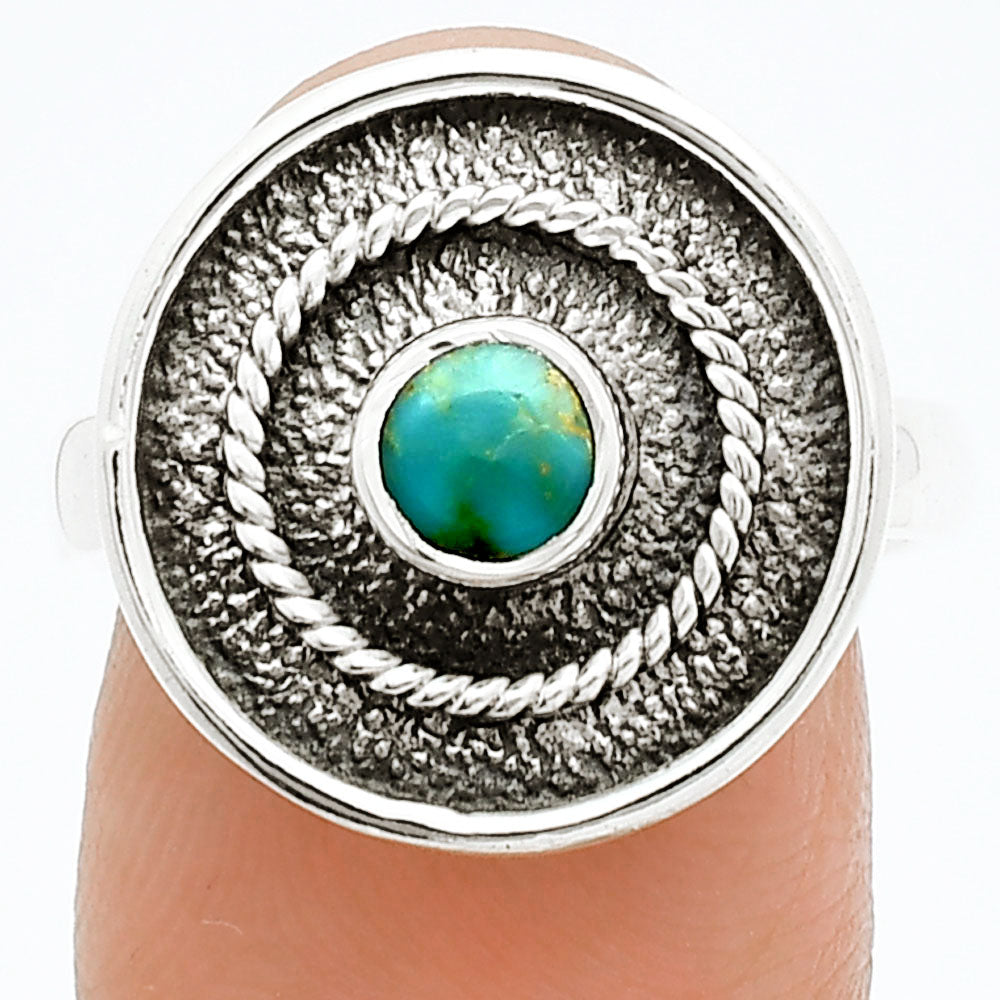 Natural Turquoise Nevada Aztec Mt Ring size-8 R-1439 SDR244364