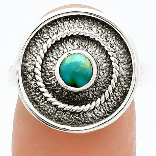 Natural Turquoise Nevada Aztec Mt Ring size-8 R-1439 SDR244364