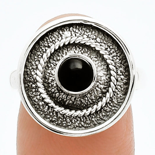 Natural Black Onyx - Brazil Ring size-8 R-1439 SDR244365