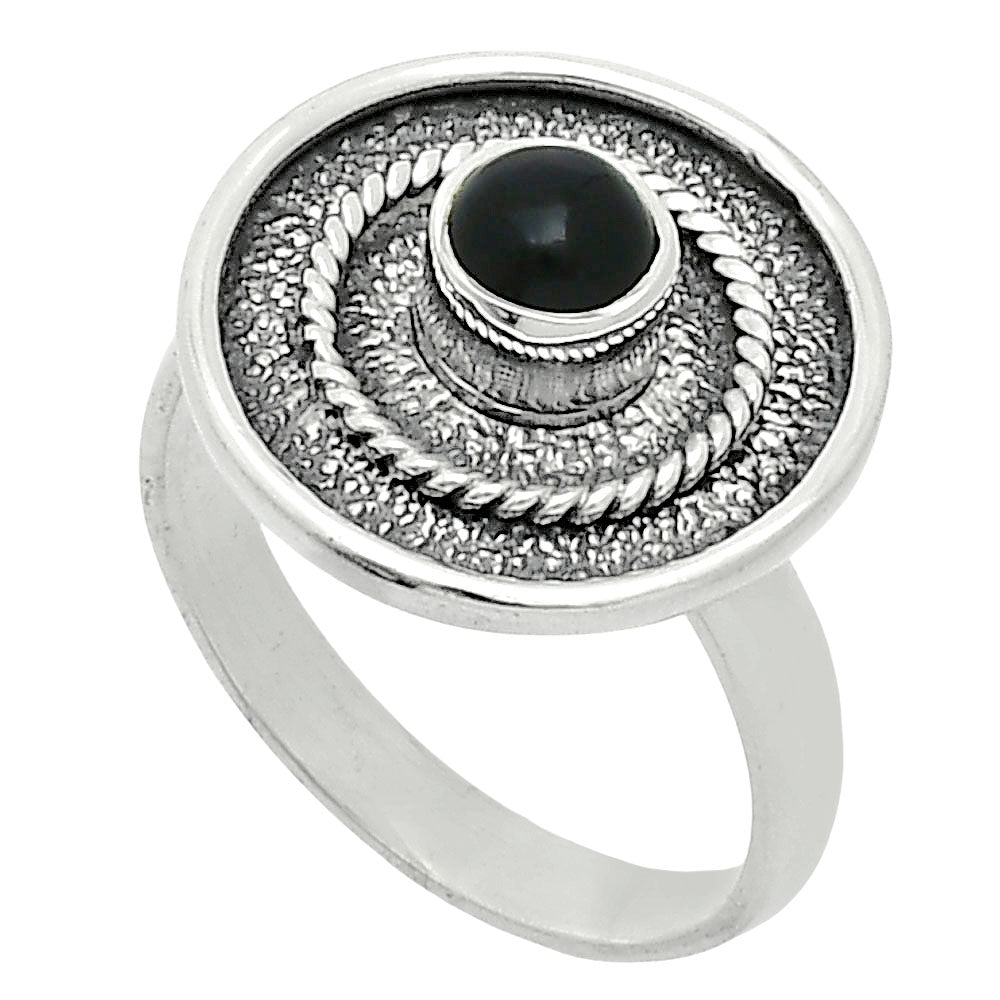 Natural Black Onyx - Brazil Ring size-8 R-1439 SDR244365