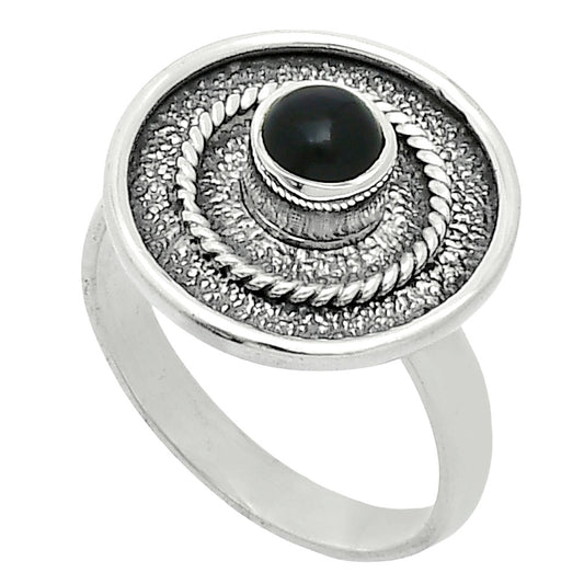 Natural Black Onyx - Brazil Ring size-8 R-1439 SDR244365