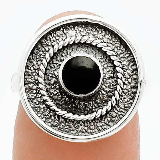 Natural Black Onyx - Brazil Ring size-7 R-1439 SDR244366