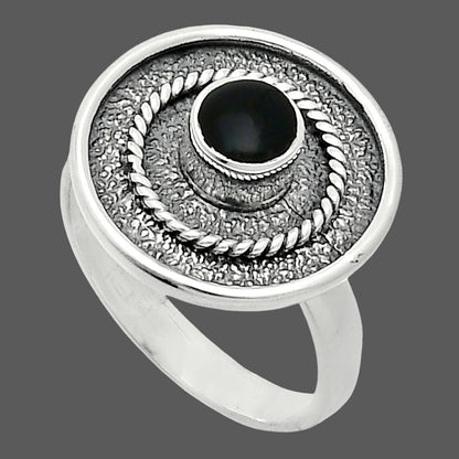 Natural Black Onyx - Brazil Ring size-7 R-1439 SDR244366