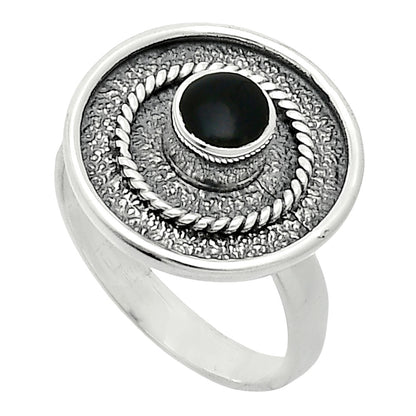 Natural Black Onyx - Brazil Ring size-7 R-1439 SDR244366