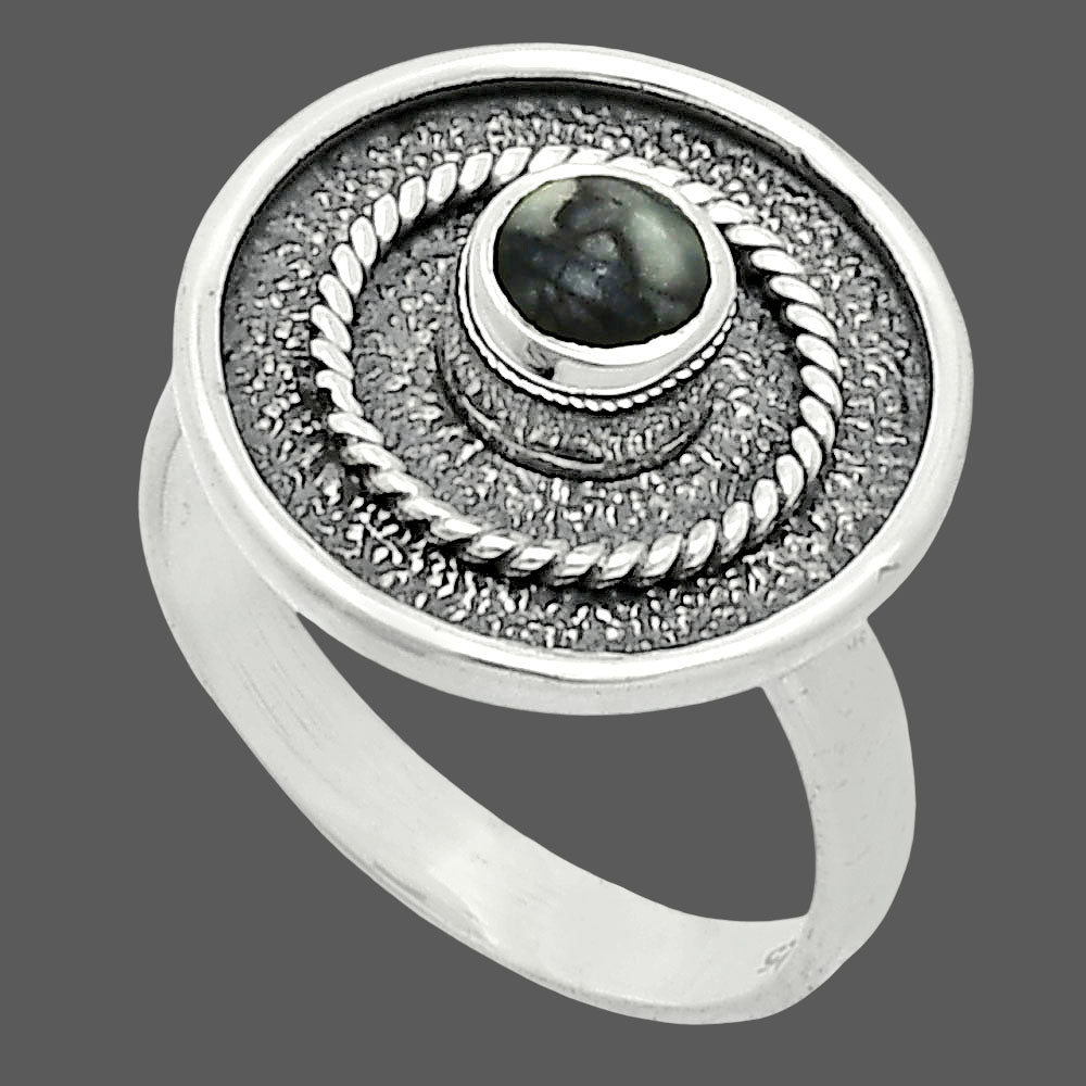 Authentic White Buffalo Turquoise Nevada Ring size-7 R-1439 SDR244367