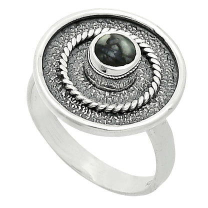 Authentic White Buffalo Turquoise Nevada Ring size-7 R-1439 SDR244367