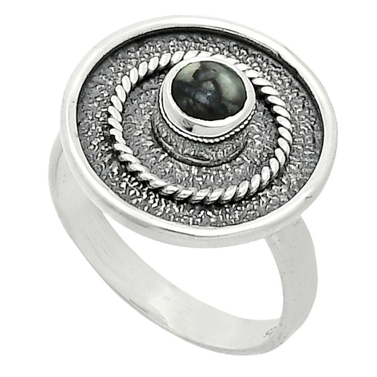 Authentic White Buffalo Turquoise Nevada Ring size-7 R-1439 SDR244367