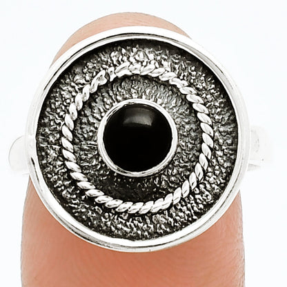 Natural Black Onyx - Brazil Ring size-8 R-1439 SDR244370