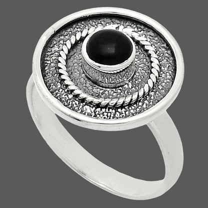 Natural Black Onyx - Brazil Ring size-8 R-1439 SDR244370
