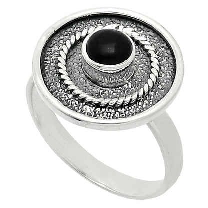 Natural Black Onyx - Brazil Ring size-8 R-1439 SDR244370