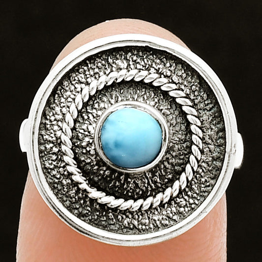 Natural Larimar (Dominican Republic) Ring size-6 R-1439 SDR244372