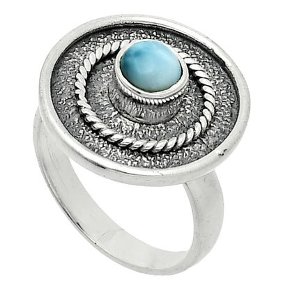 Natural Larimar (Dominican Republic) Ring size-6 R-1439 SDR244372