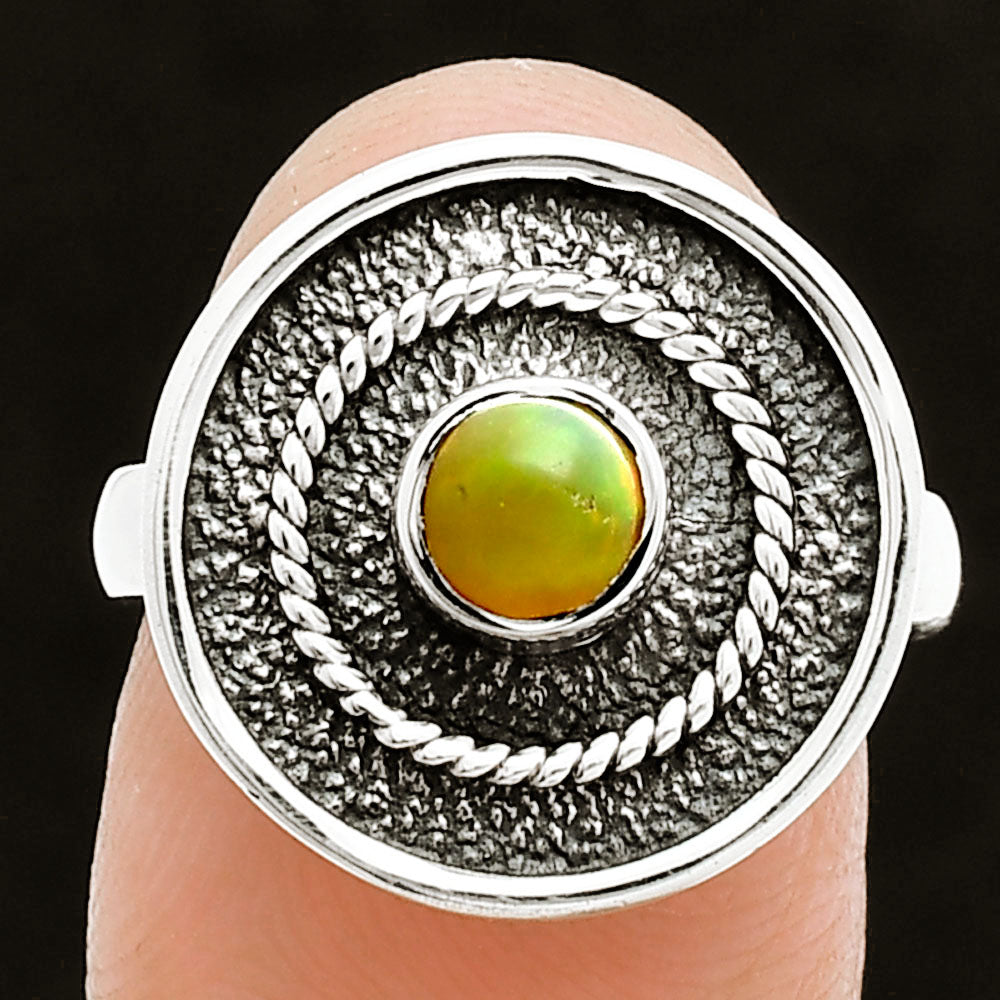 Natural Ethiopian Opal Ring size-7 R-1439 SDR244377