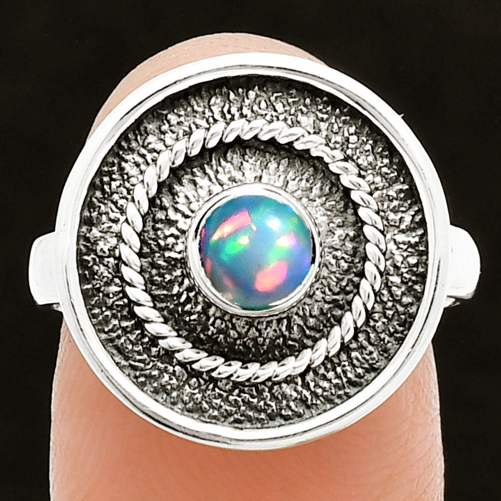Natural Ethiopian Opal Ring size-7.5 R-1439 SDR244380