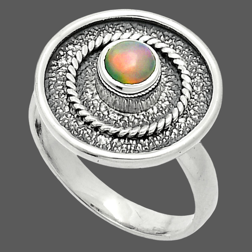 Natural Ethiopian Opal Ring size-7.5 R-1439 SDR244380