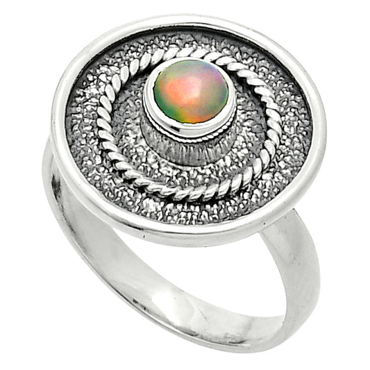 Natural Ethiopian Opal Ring size-7.5 R-1439 SDR244380