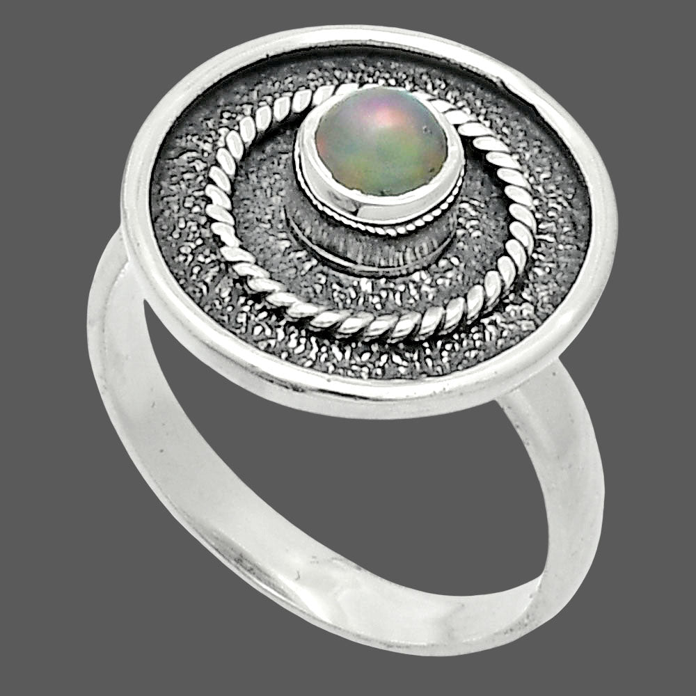 Natural Ethiopian Opal Ring size-8 R-1439 SDR244381
