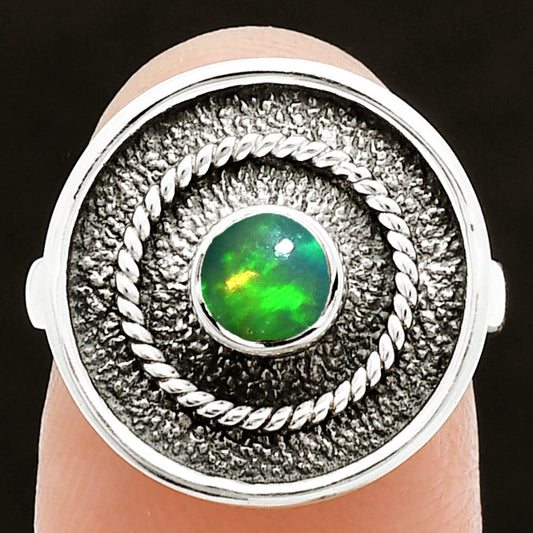 Natural Ethiopian Opal Ring size-6 R-1439 SDR244383