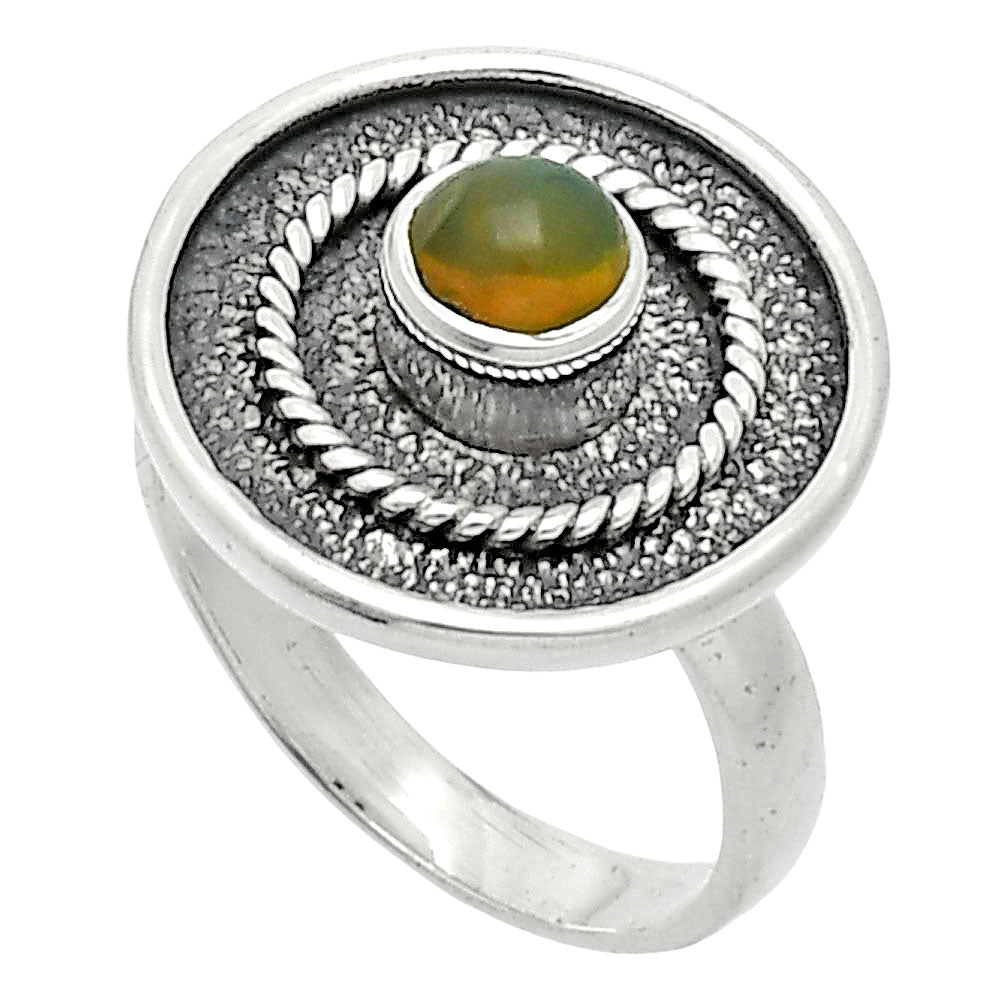 Natural Ethiopian Opal Ring size-6 R-1439 SDR244383