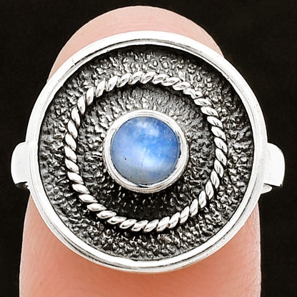 Natural Rainbow Moonstone - India Ring size-7 R-1439 SDR244388