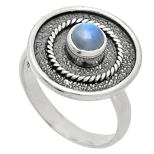 Natural Rainbow Moonstone - India Ring size-7 R-1439 SDR244388