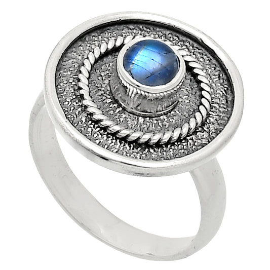 Natural Rainbow Moonstone - India Ring size-7 R-1439 SDR244390