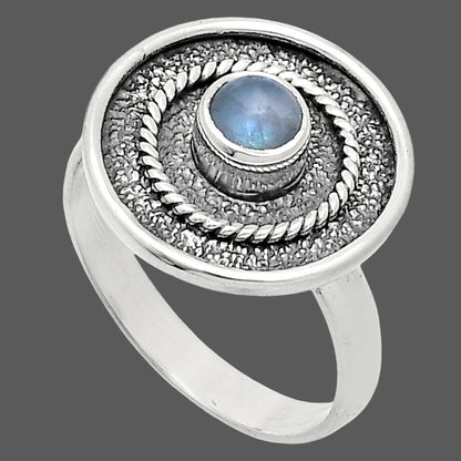 Natural Rainbow Moonstone - India Ring size-8 R-1439 SDR244393