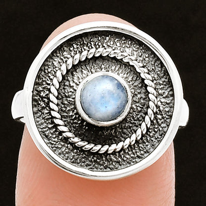 Natural Rainbow Moonstone - India Ring size-7 R-1439 SDR244394