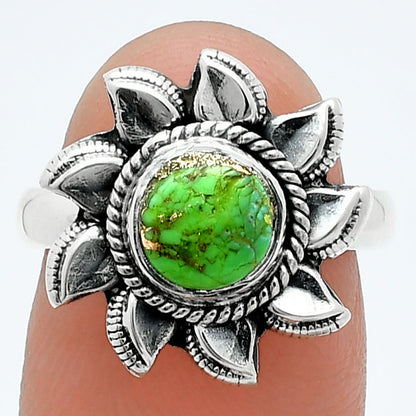 Sun - Natural Copper Green Turquoise Ring size-7 R-1617 SDR244780