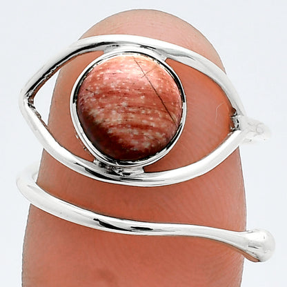 Adjustable Eye - Snake Skin Jasper Ring size-7.5 R-1254 SDR244851