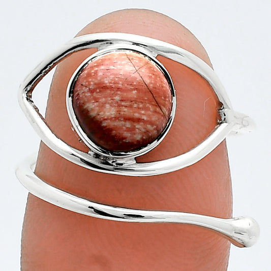 Adjustable Eye - Snake Skin Jasper Ring size-7.5 R-1254 SDR244851