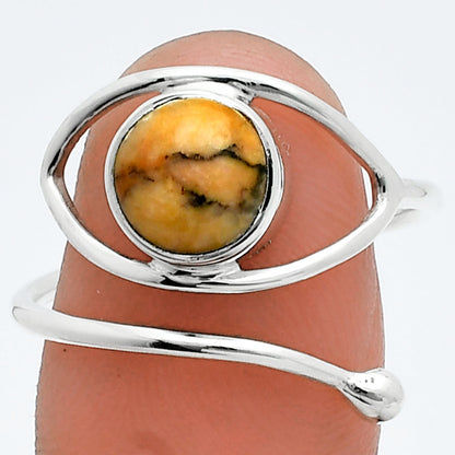 Adjustable Eye Honey Dendritic Opal Ring size-9 R-1254 SDR244895