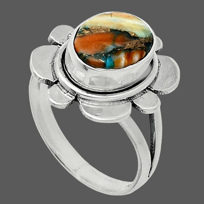 Spiny Oyster Turquoise - Arizona Ring size-6.5 R-1342 SDR245051