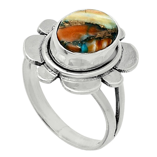 Spiny Oyster Turquoise - Arizona Ring size-6.5 R-1342 SDR245051