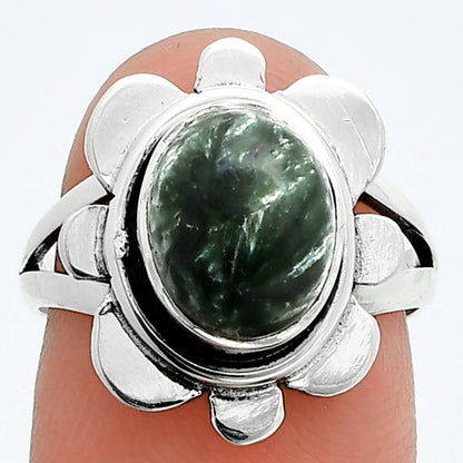 Natural Russian Seraphinite Ring size-6.5 R-1342 SDR245064