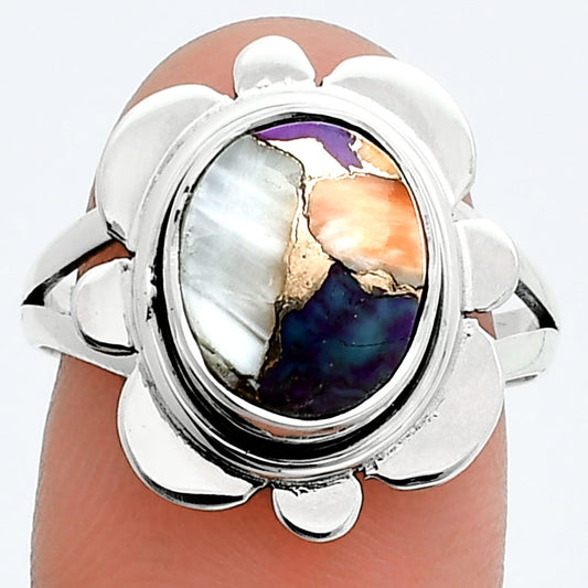 Spiny Oyster Turquoise - Arizona Ring size-8 R-1342 SDR245074