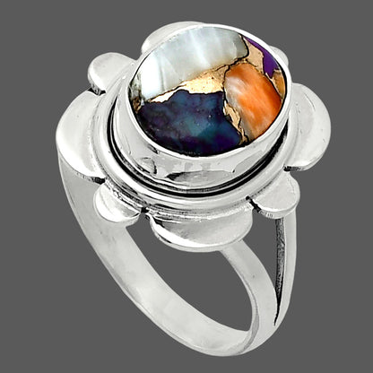 Spiny Oyster Turquoise - Arizona Ring size-8 R-1342 SDR245074